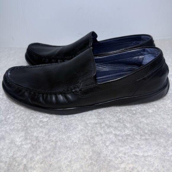 Men's 9M Cole Haan C25642 100% Leather Shoe - Driving Loafer - Black - Picture 6 of 8